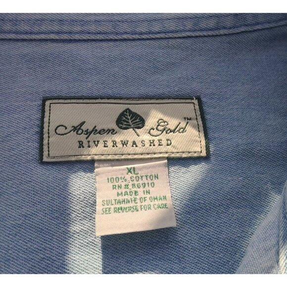 Dilbert Cartoon River Washed Denim Shirt By Aspen Gold Size X-Large - Picture 4 of 11